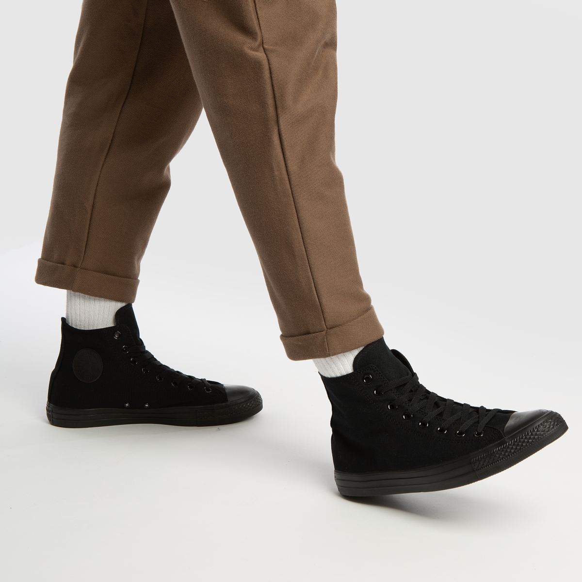 Converse – All Star – Svarta höga sneakers i mono