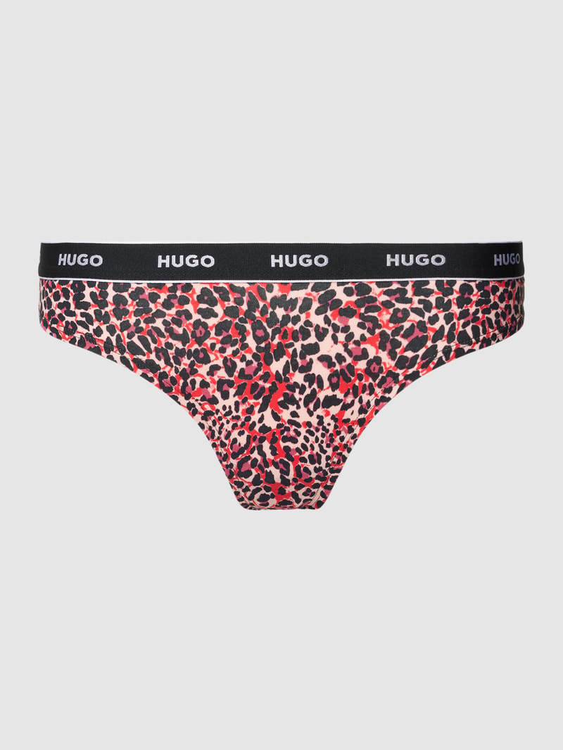 String mit elastischem Logo-Bund Modell 'Carousel' in pink