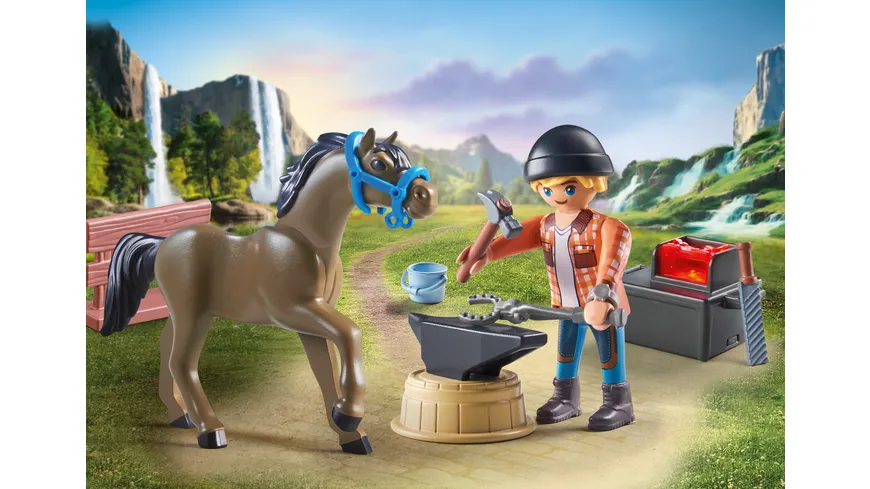 PLAYMOBIL 71357 - Horses of Waterfall - Hufschmied Ben & Achilles