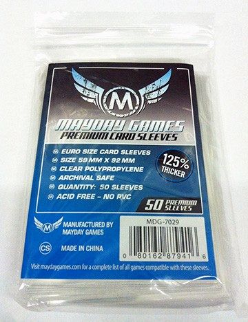 Premium Euro Card Sleeves 125% dicke (50) 59 x 92mm -7029