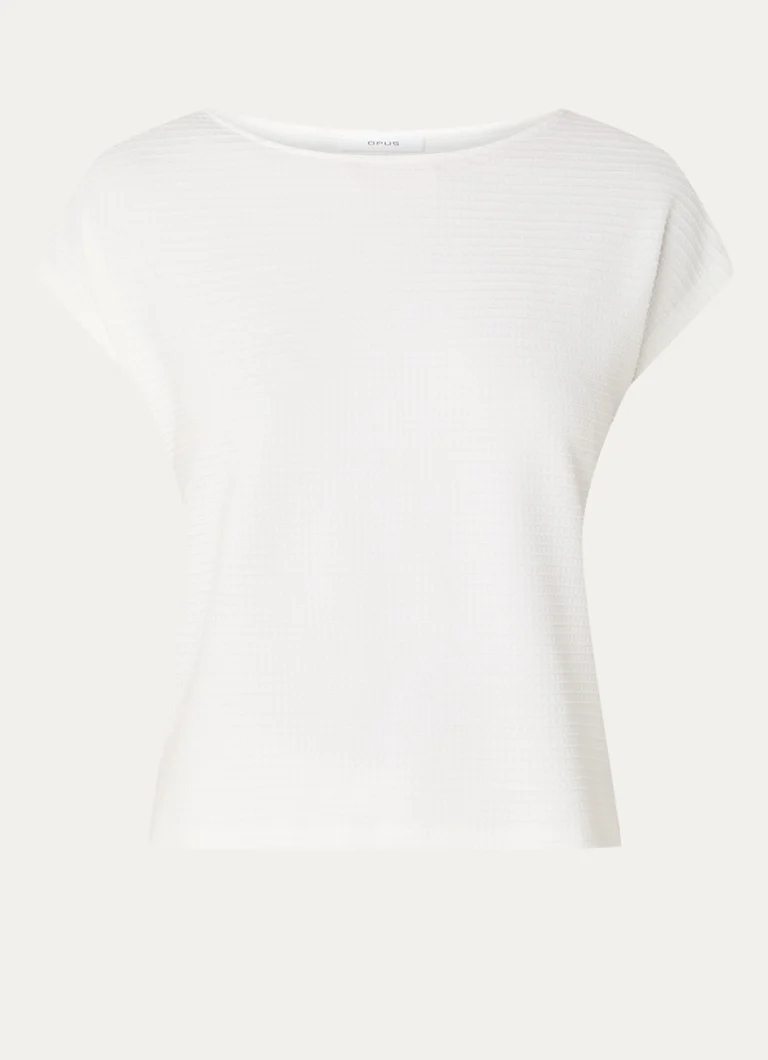 OPUS Suhila textured T-shirt