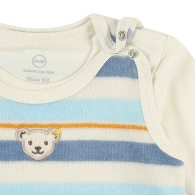 Set Strampler + T-Shirt langarm GOTS, hellblau für Jungs