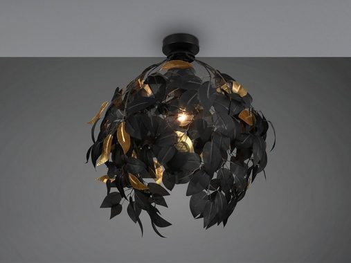 meineWunschleuchte LED Deckenleuchte, Dimmfunktion, LED wechselbar, Warmweiß, Ausgefallene coole Designer-lampen für über-n Esstisch Schwarz, Ø38cm