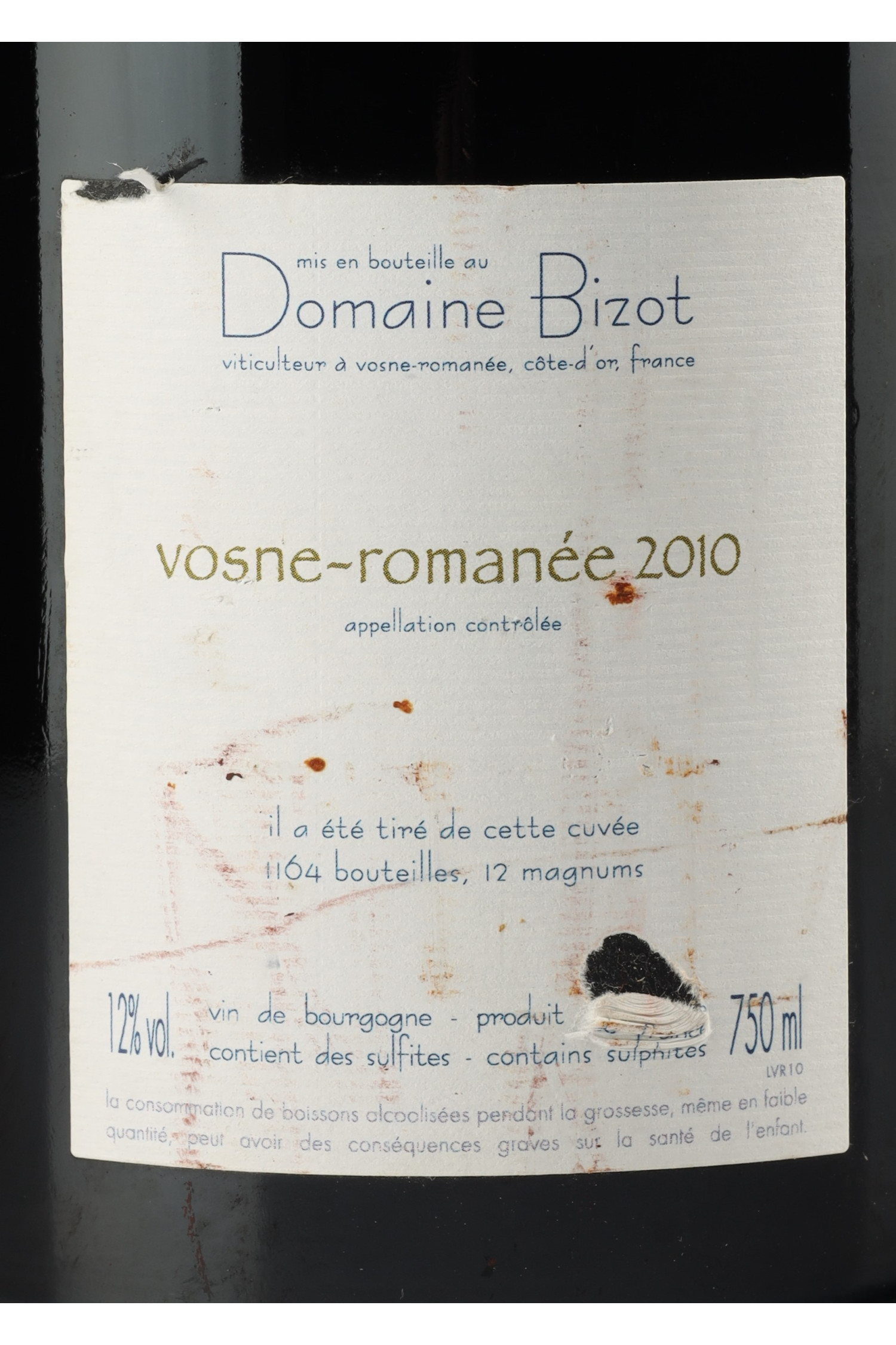 Jean Yves Bizot 2010, Vosne Romanée