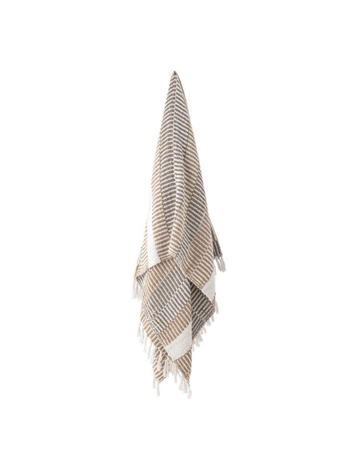 Bloomingville Decke ISNEL Natur Braun Gestreift 160x130 cm günstig kaufen onesize