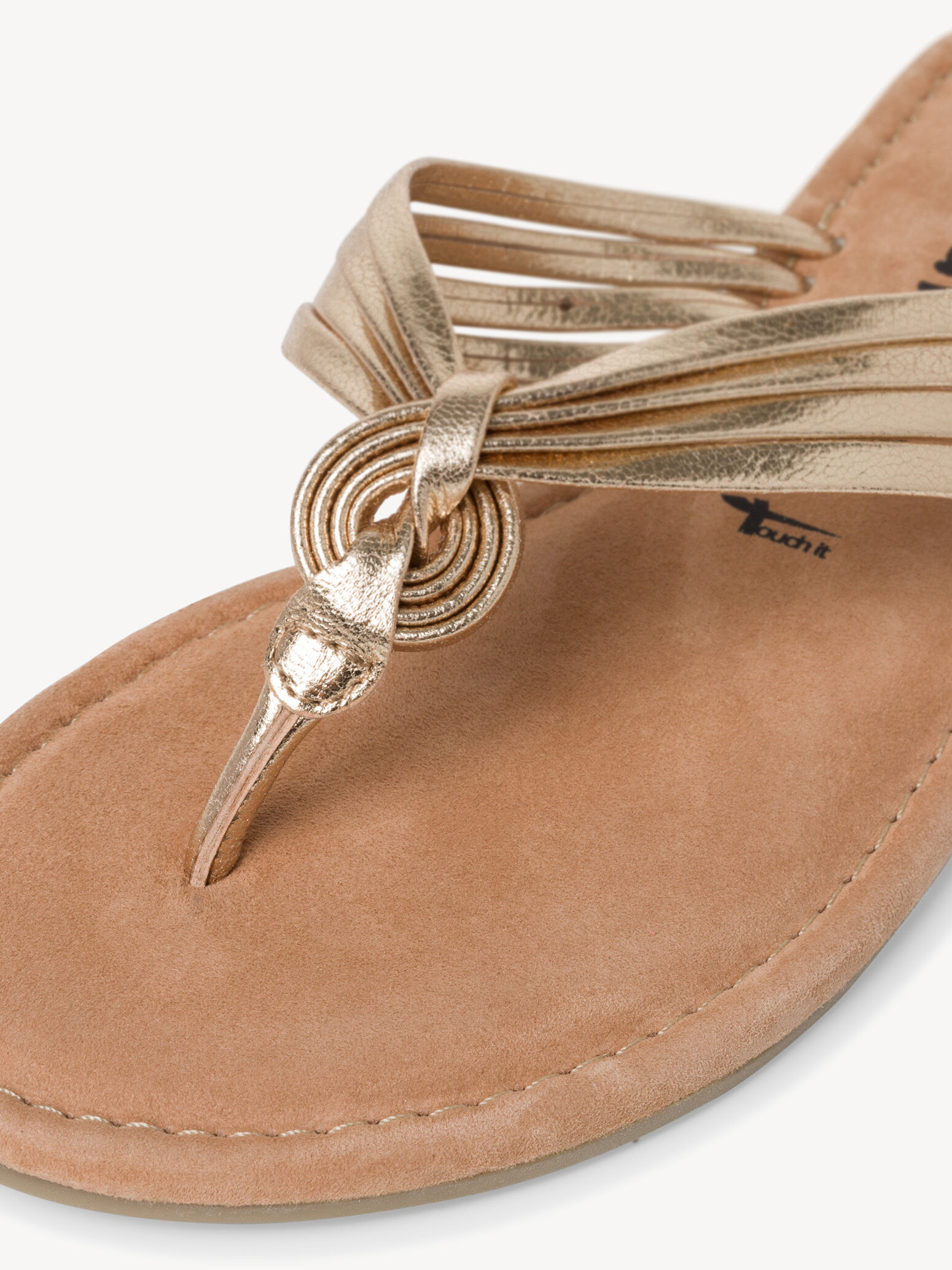 Mule en cuir - métallique