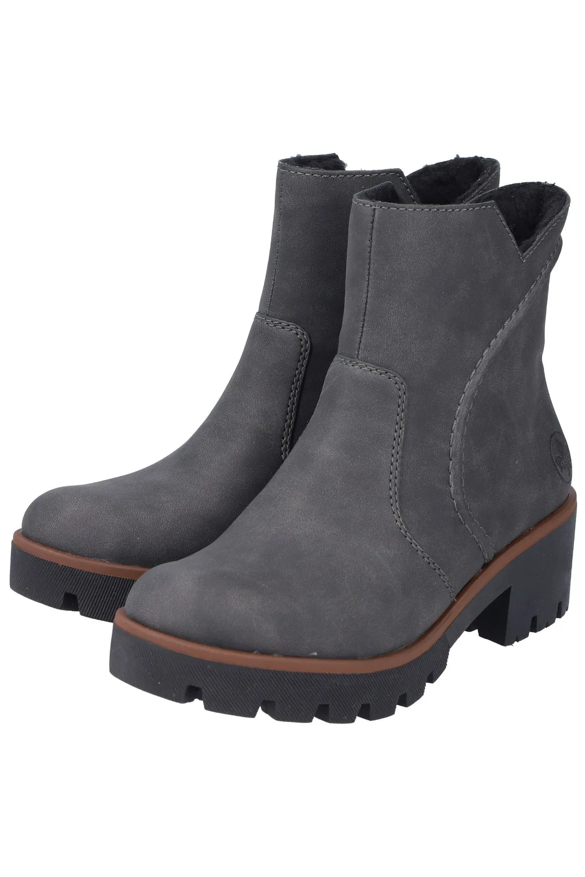 Rieker  Stiefelette - Grau - Blockabsatz