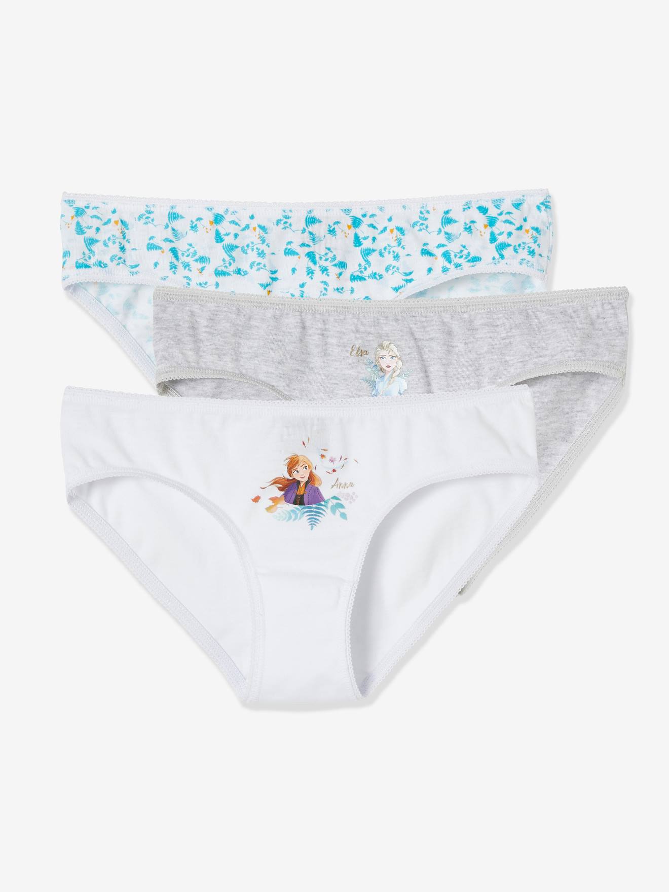 Lot de 3 culottes DS La Reine des Neiges 2® gris clair chiné