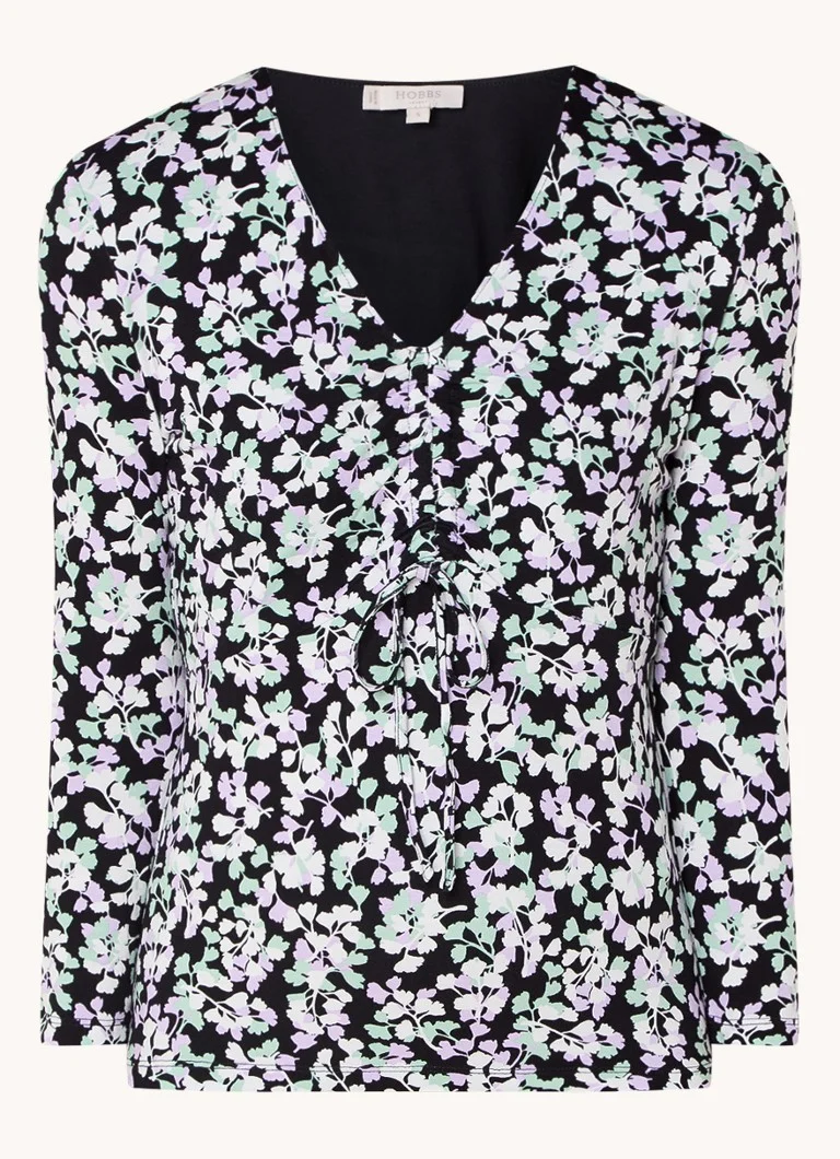 Top Simmy di Hobbs con stampa floreale e dettaglio a fiocco.