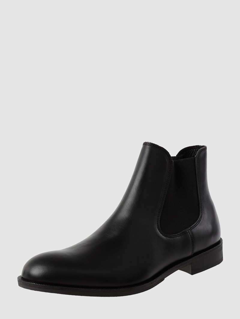 Chelsea Boots aus Glattleder in mittelbraun