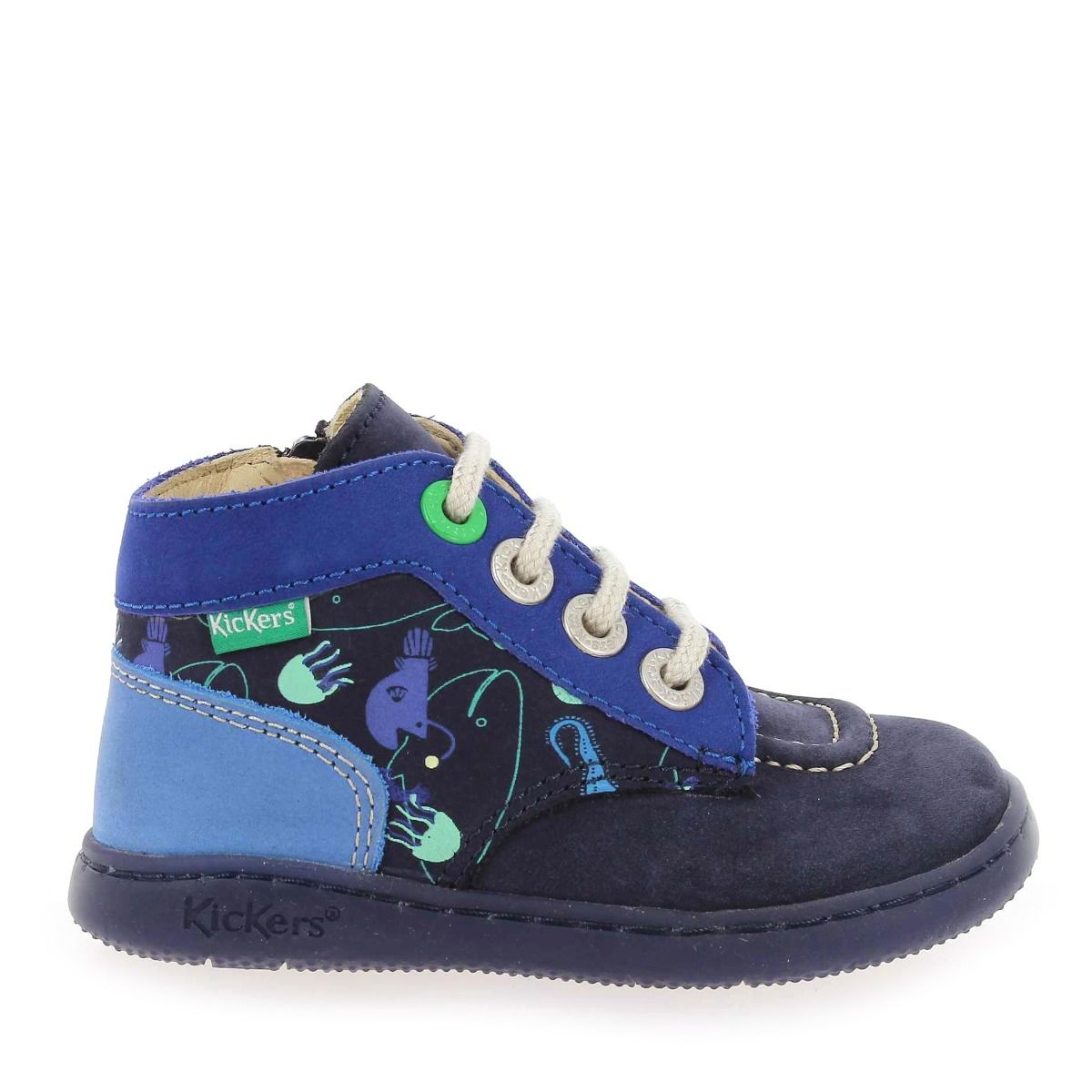 Kickers  KICKBONZIP AQUATIC - Marine Bleu Roi