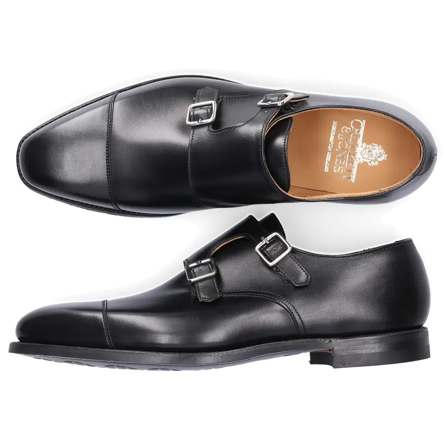 Crockett & Jones - Monk Schuhe LOWNDES schwarz - schwarz