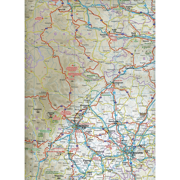 Reise Know-How Landkarte China, West  1 : 2.700.000 - Straßenkarte