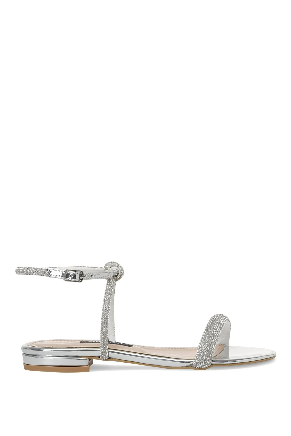 Nine West  SELGEN 2PR Flache Damensandalen in Silber