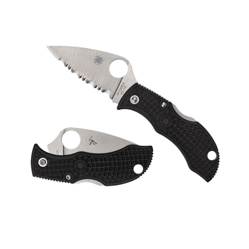 Spyderco Manbug FRN Black Leaf Serrated MBKLFS