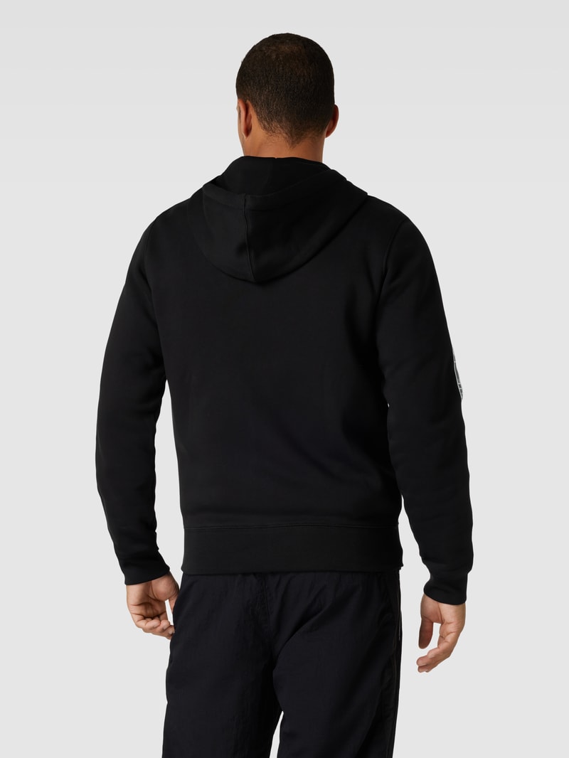 Sweatjacke mit Kapuze in schwarz