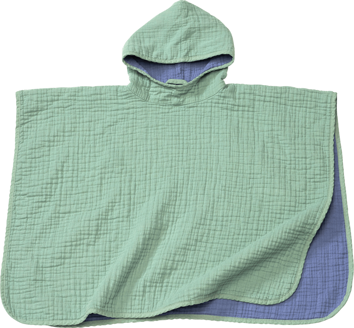 Badeponcho aus Musselin, grün & blau, 1 St
