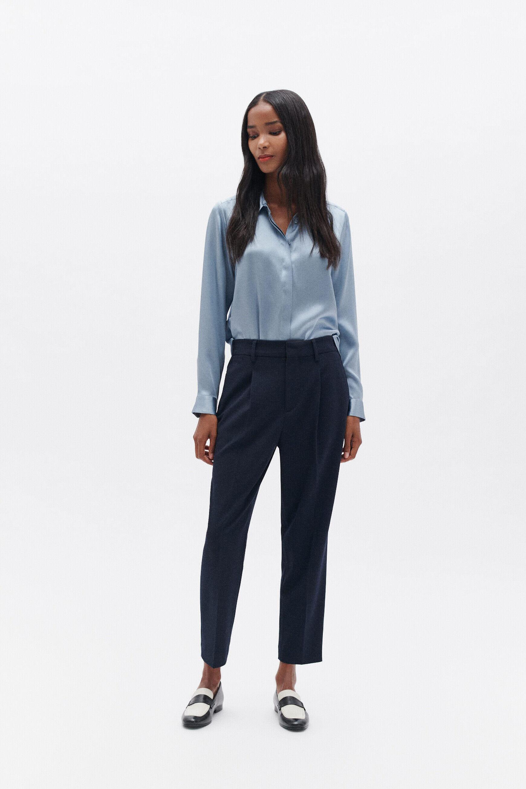 Pantalon palmer bleu marine femme