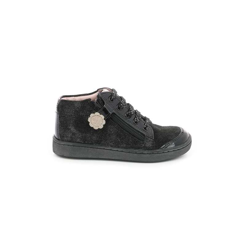Sneakers hautes cuir croute cuir Souzi