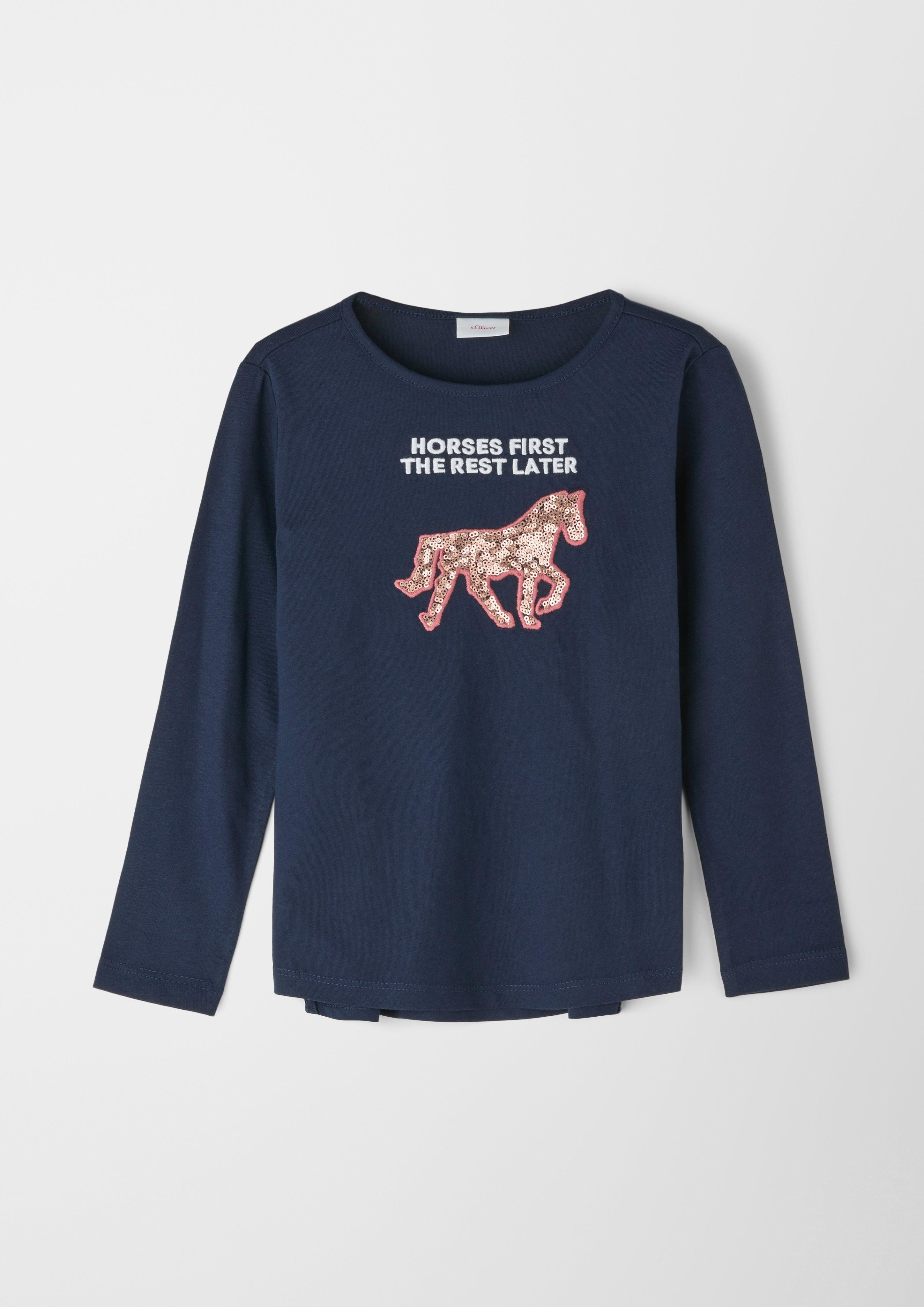 Longsleeve mit Pferdemotiv  2119285-5952