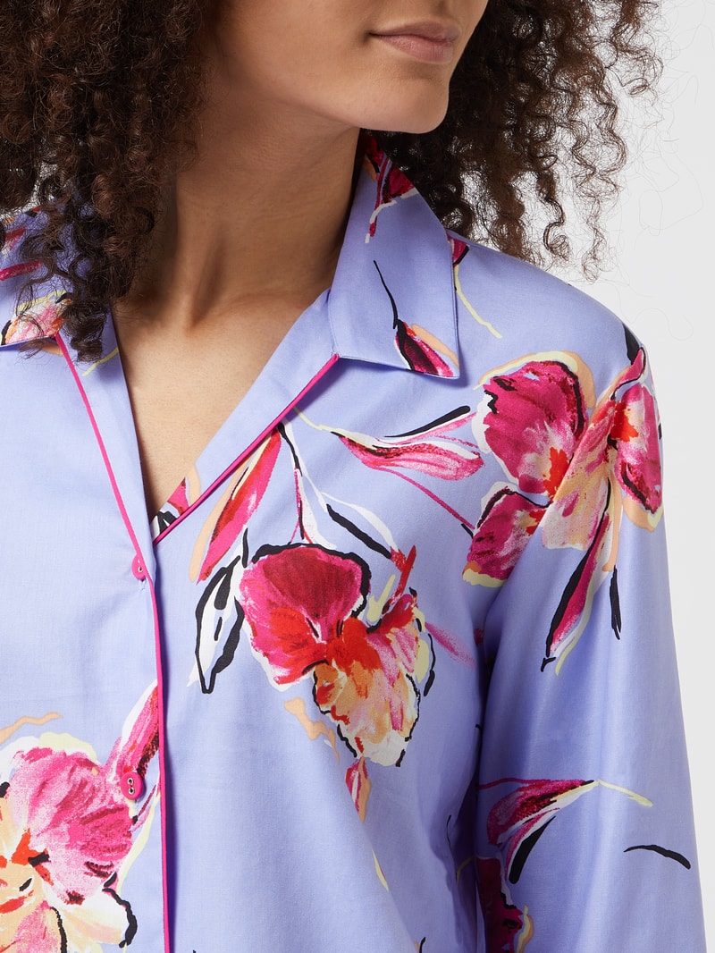 Pyjama-Oberteil mit floralem Muster Modell 'Carrie' in flieder