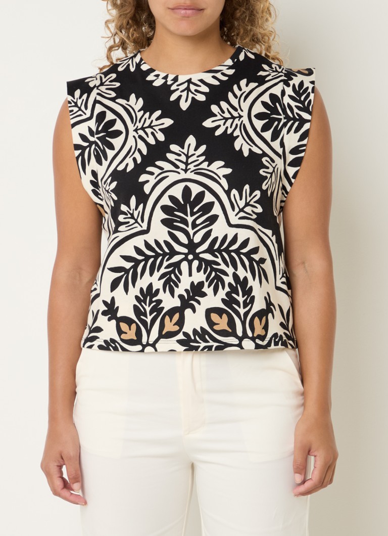 Benetton Sleeveless top with floral print