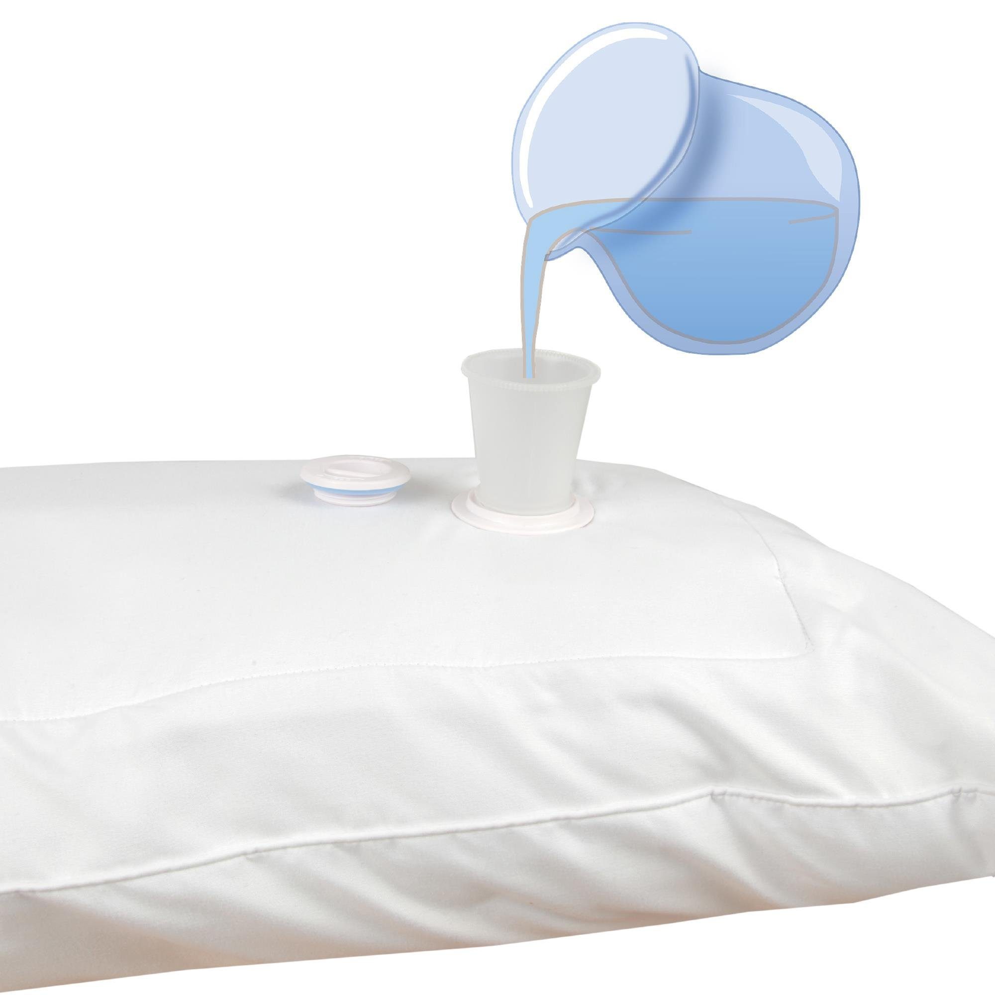 Bestlivings Wasserkissen, Kopf- und Nackenkissen mit anpassbaren Wasserkern (40 x 80 cm), Nackenstützkissen