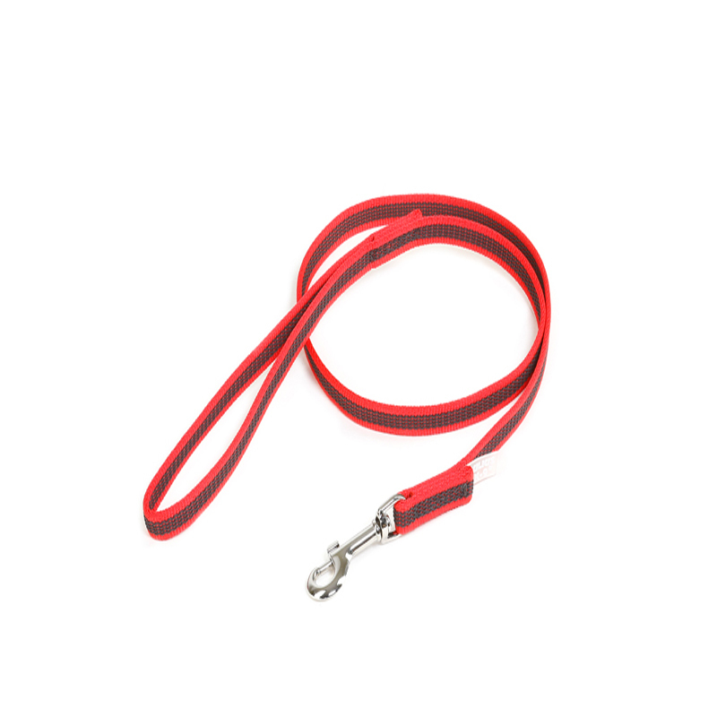 JULIUS-K9 Hundeleinen JULIUS-K9 Führleine 14mm Schlaufe 1 m rot/ grau