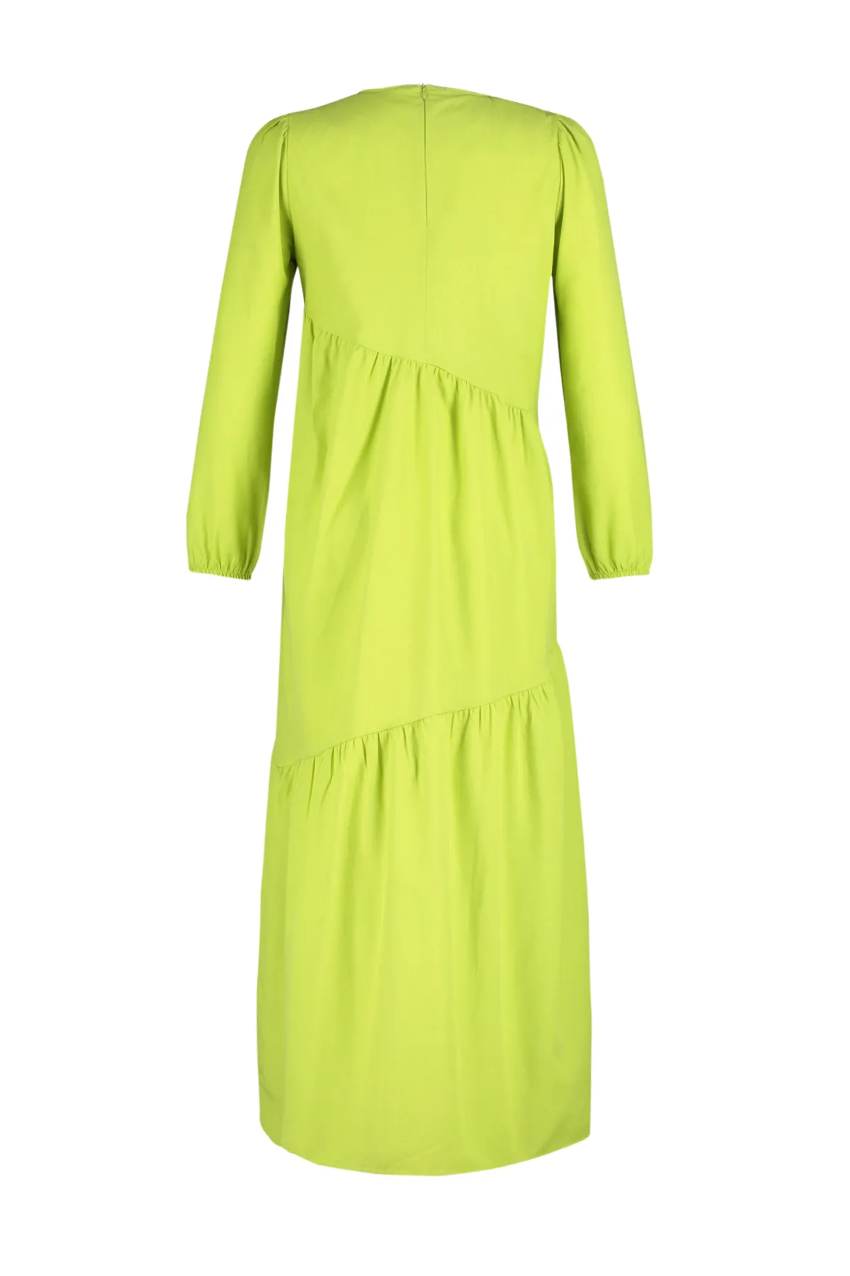 Trendyol Modest  Ölgrünes, detailliertes Baumwoll-Webkleid mit weitem Schnitt und Raffung TCTSS21EL3470