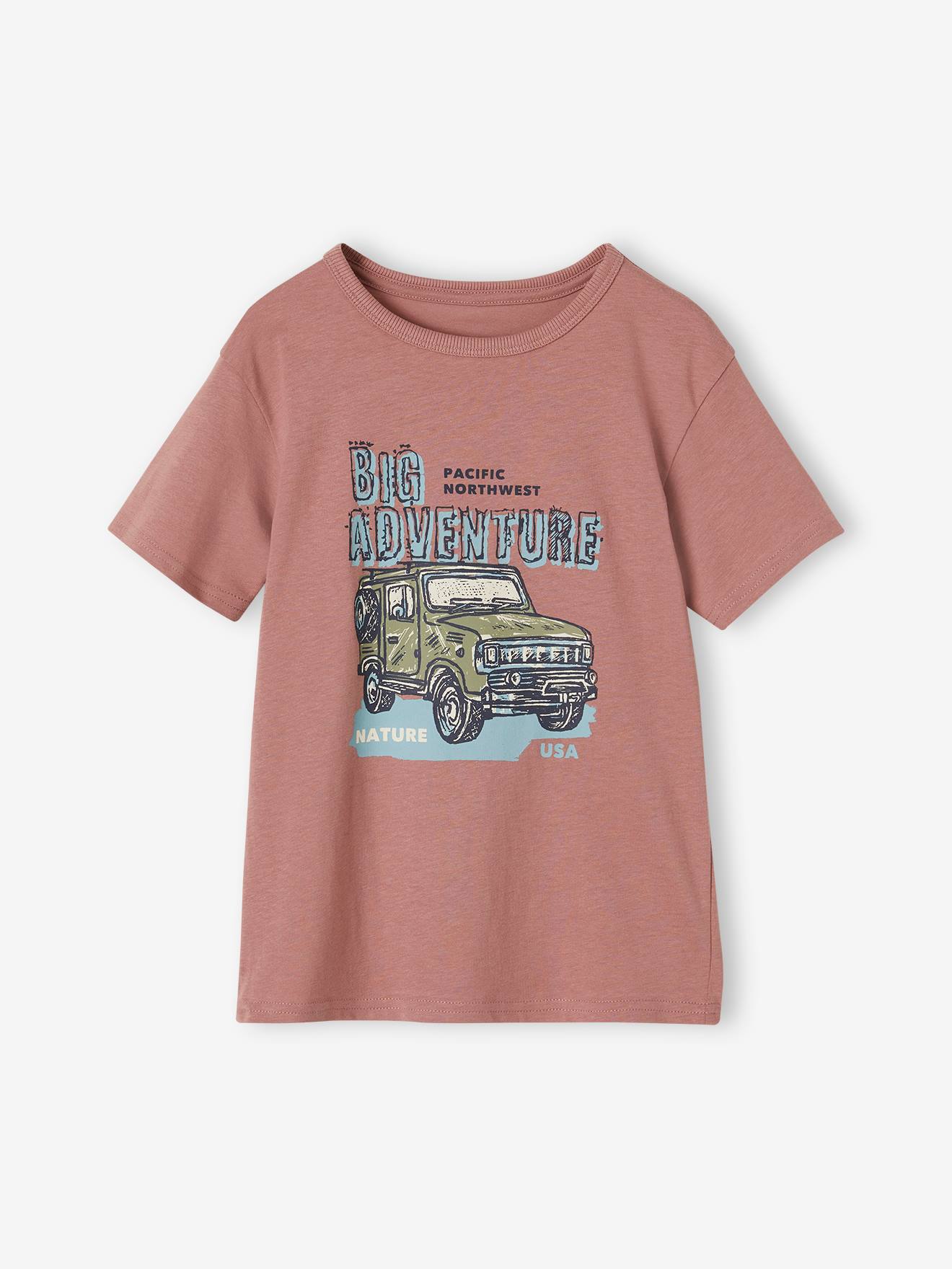 Vertbaudet Jungen T-Shirt, grafischer Print Oeko-Tex - rosenholz