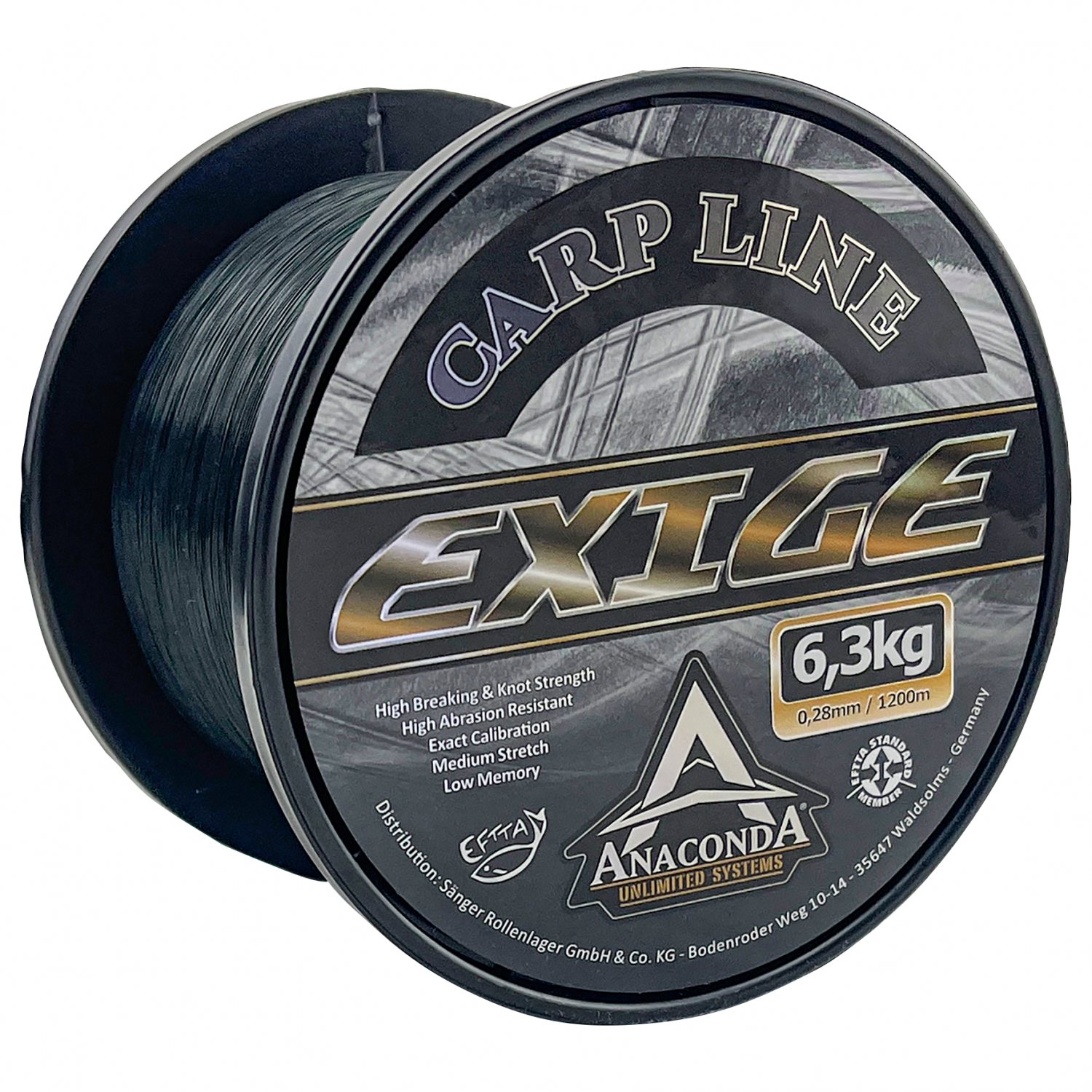 Anaconda Angelschnur Exige Carp Line (seegrasgrün, 1.200 m)