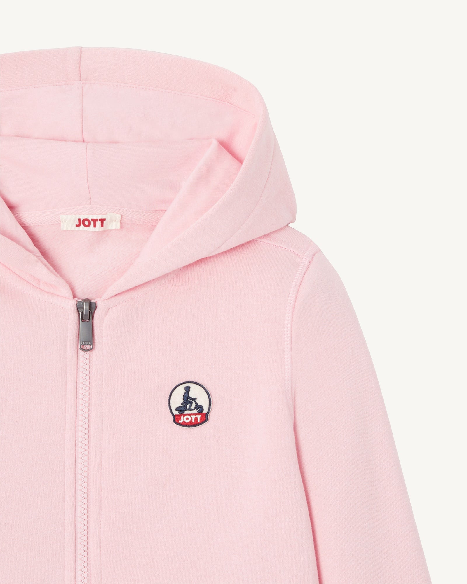 Sweat à capuche enfant en coton biologique Rose pêche Tijuana