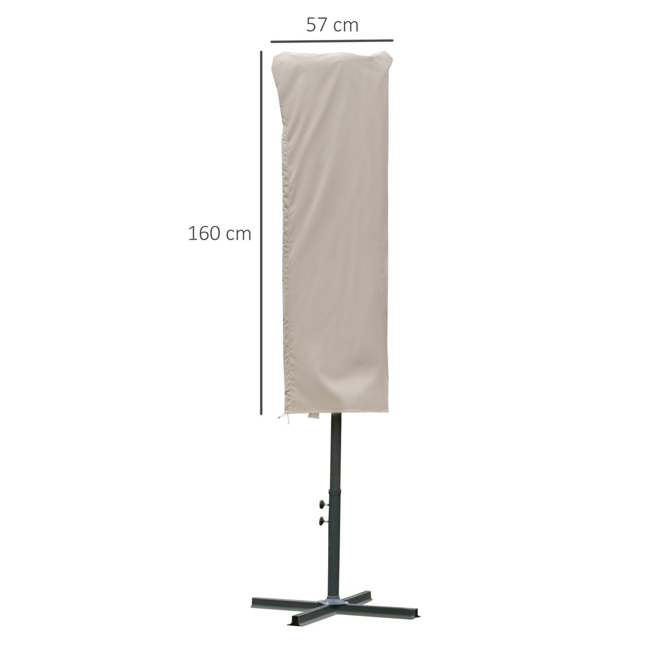 Outsunny Sonnenschirm Schutzhülle Wetterfeste Ø63 x 164 cm Khaki