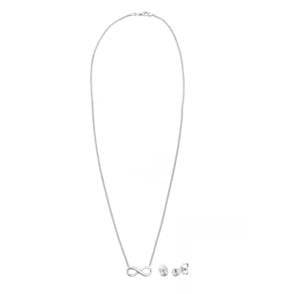 Elli Elli Ensemble de Bijoux Femmes Infinity pendentif symbole clous d'oreilles set cr Bijoux