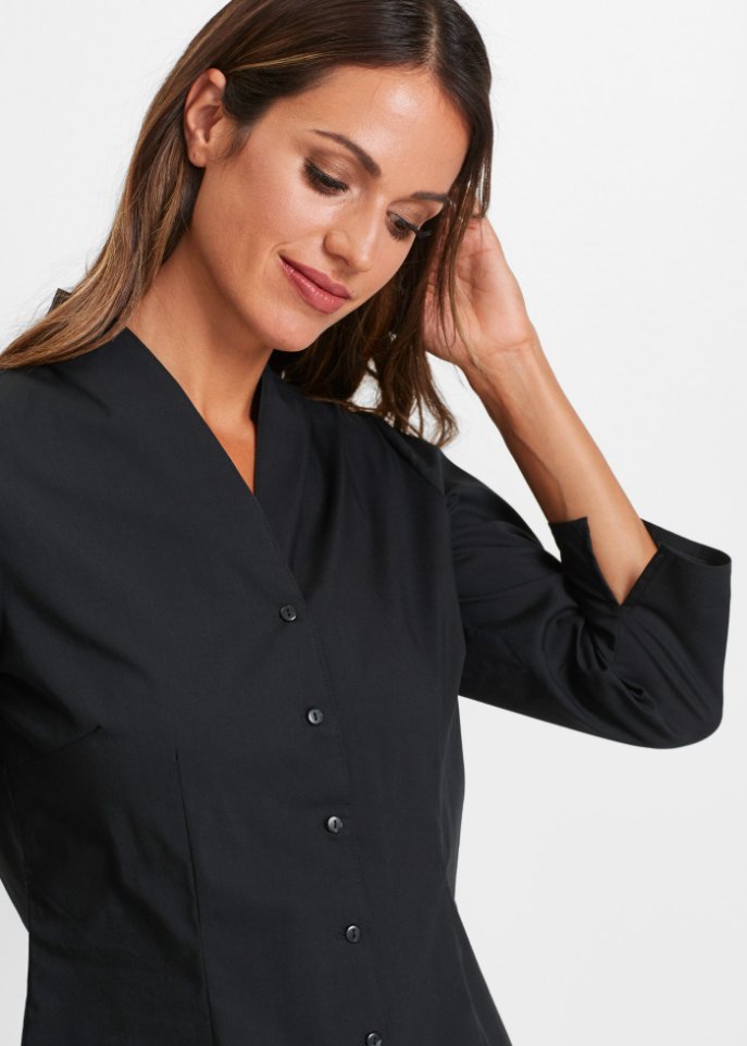 Bluse mit Stehkragen