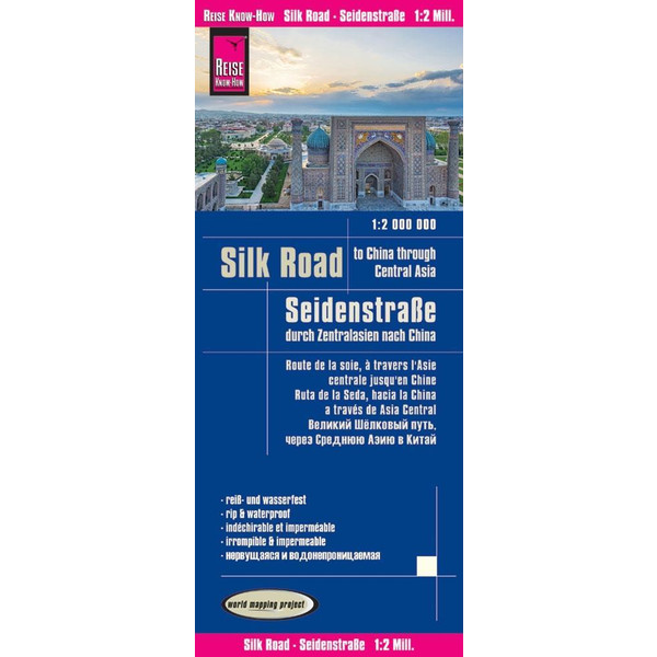 Reise Know-How Landkarte Seidenstraße  (1:2.000.000): Durch Zentralasien nach China - Straßenkarte