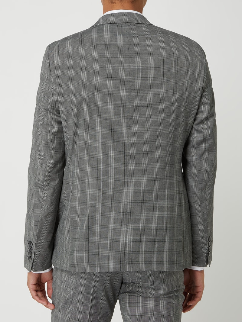 Extra Slim Fit 2-Knopf-Sakko mit Stretch-Anteil Modell 'Nate' in anthrazit