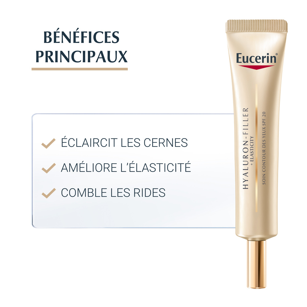 eucerin EUCERIN HYALURON-FILLER + ELASTICITY Soin Contour des Yeux SPF 20 15 ml Soin contour des yeux