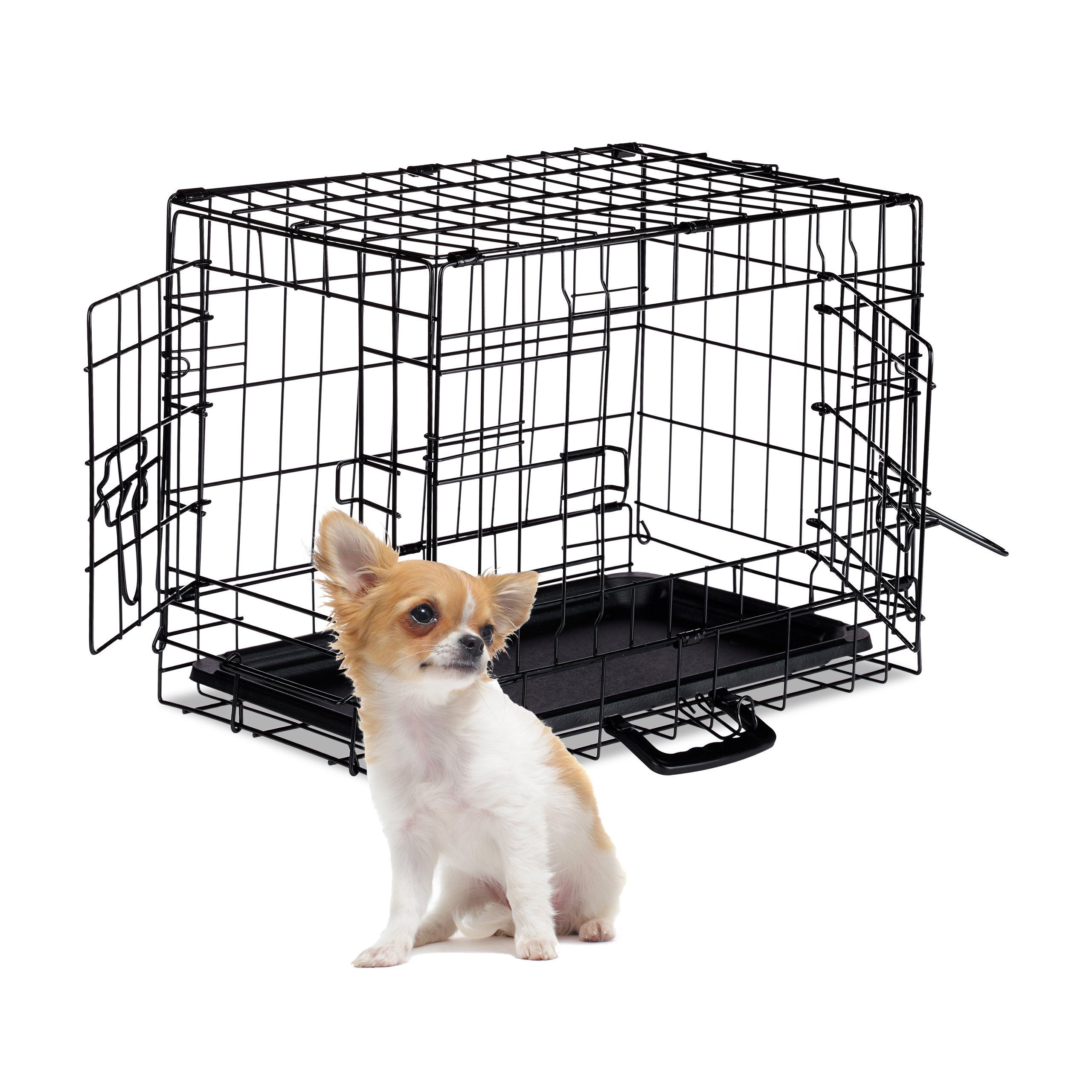 relaxdays Hundekäfig Faltbarer Hundekäfig Größe S-XXXL, S