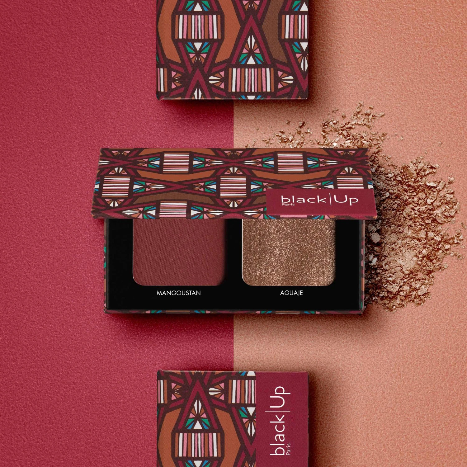 Paletă de ceară Black Up Duo - Blush și iluminator
