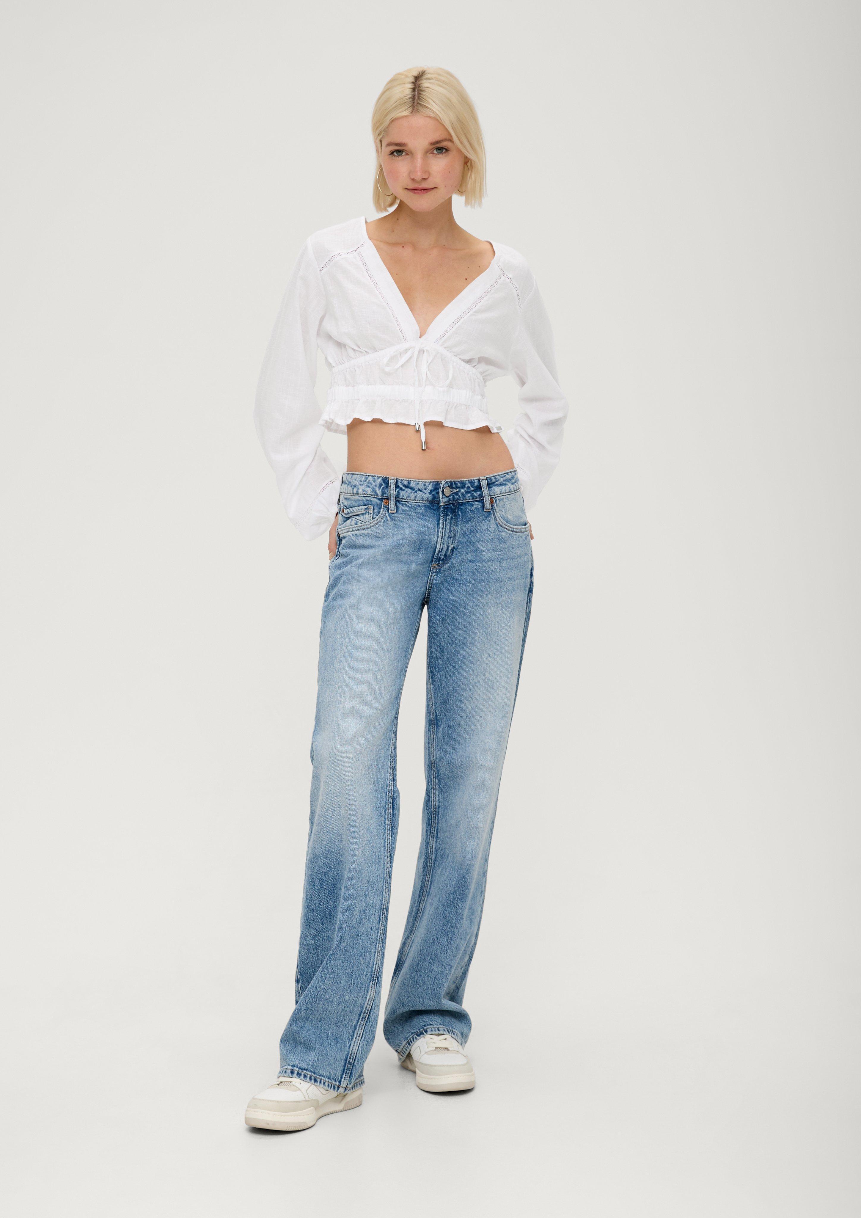 Dobby-Bluse mit Schleifen-Detail  2130819-0100
