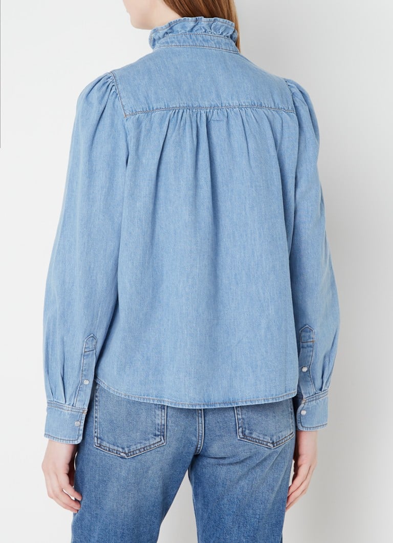 ba&sh lilac tunic with ruffle