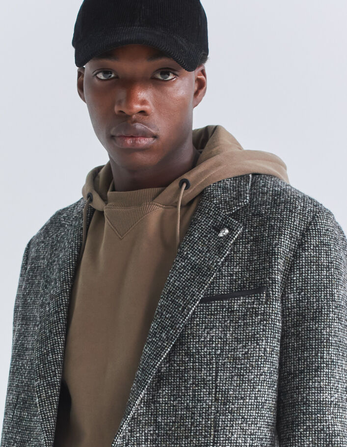 Manteau anthracite lainage faux-uni Homme
