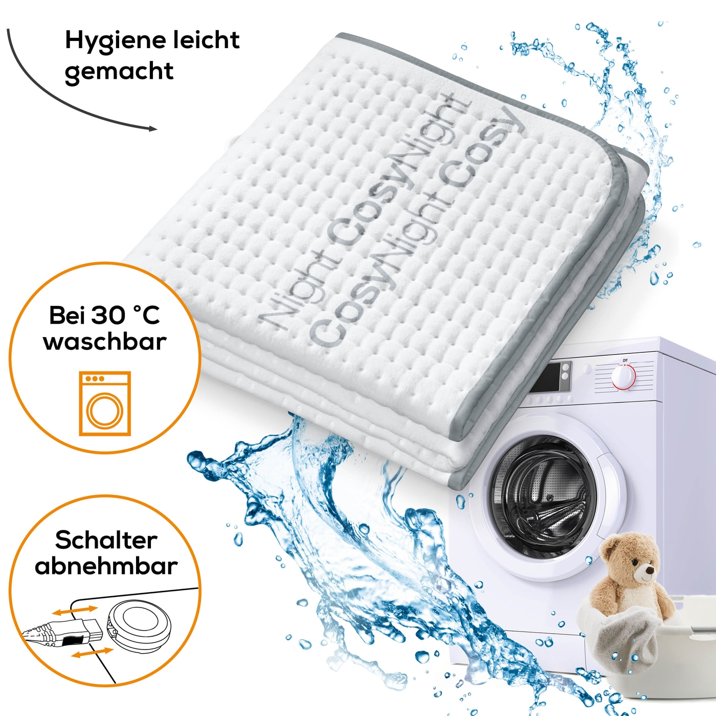 Beurer Komfort-Wärmeunterbett UB 190 CosyNight-App-gesteuertes Wärmeunterbett mit 2 Wärmezonen & Wärmerückschaltung - 150 x 80 cm