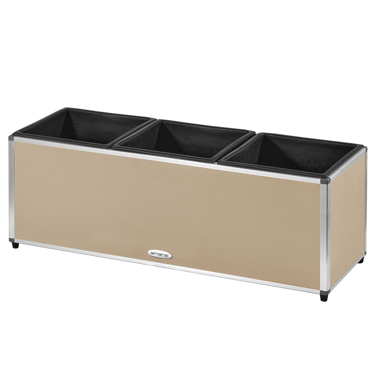 Weles AMARE Fiberglas Design Pflanzgefäß PUR 27,5 x 80,5 x 27,5 cm, beige