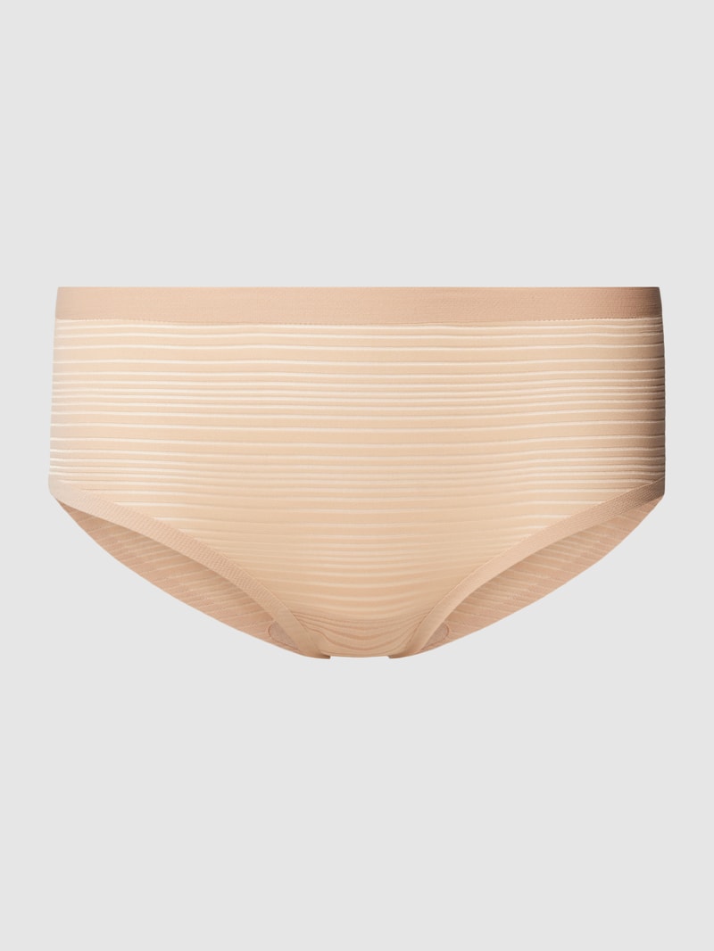 Slip mit Streifenmuster in mittelgrau