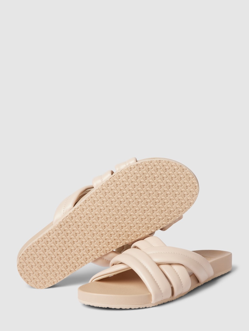 Pantoletten mit breiten Riemen Modell 'SERENA' in offwhite