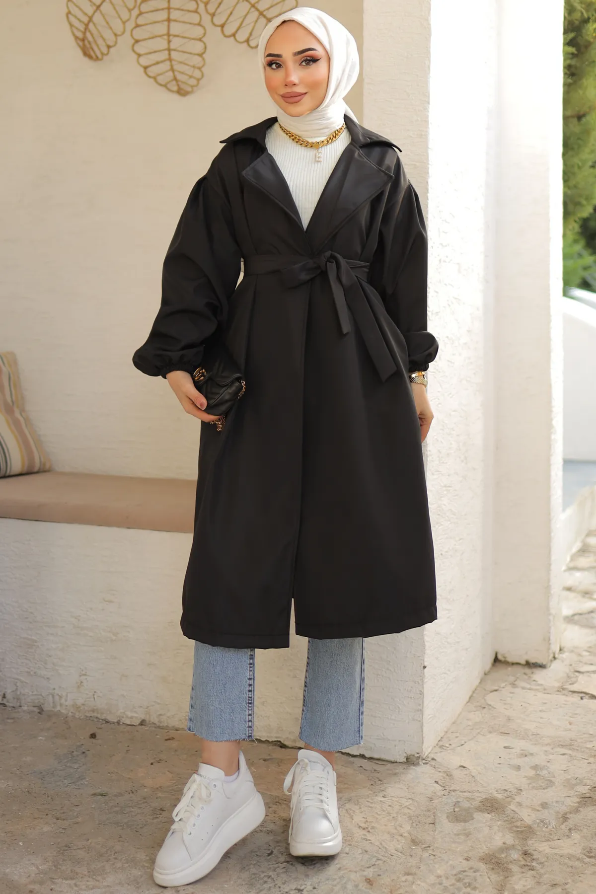 benguen  Trenchcoat - Schwarz - Basic