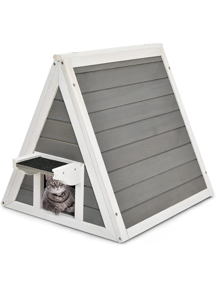 COSTWAY Katzenhaus in Grau günstig kaufen 50 cm