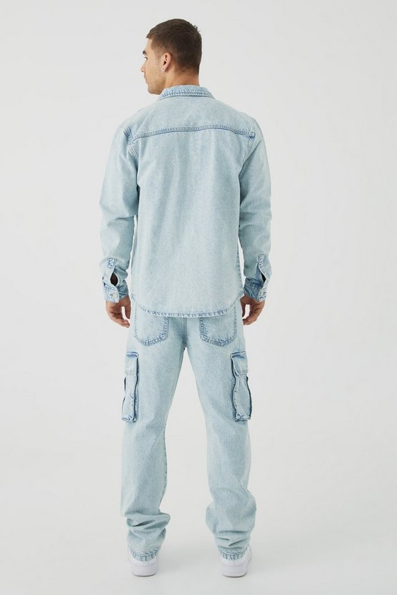 Lockere Cargo-Jeans